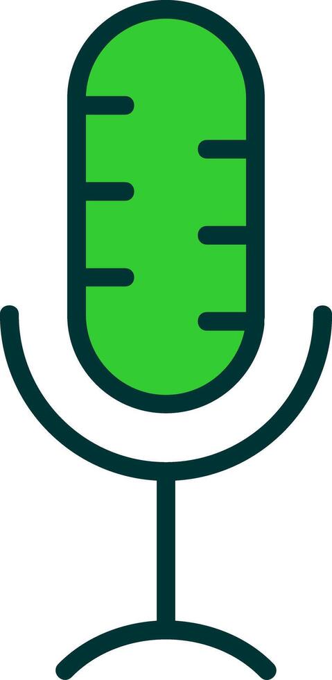 Microphone Green Filly Icon vector
