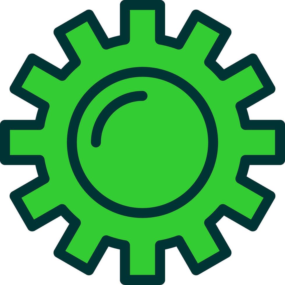 Setting Green Filly Icon vector
