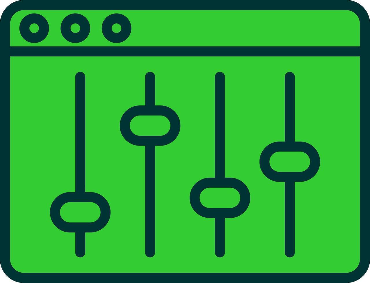 Web Browser Green Filly Icon vector