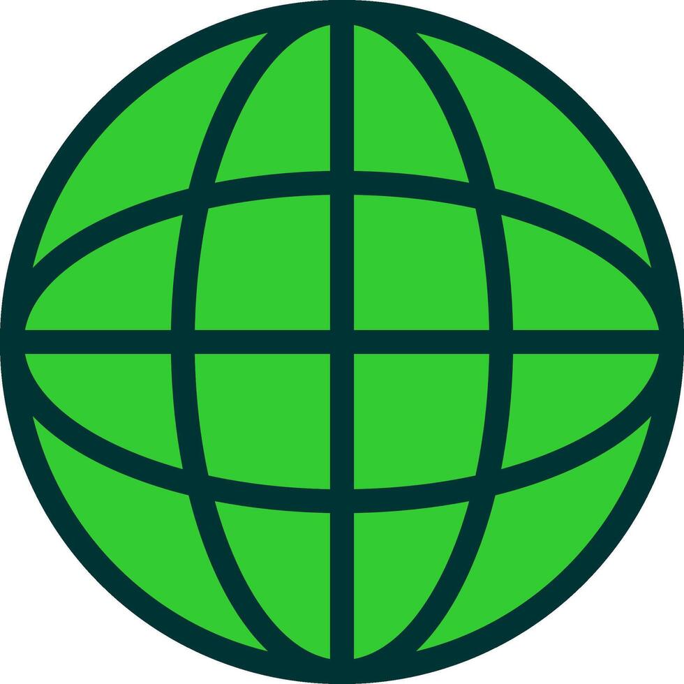 Globe Green Filly Icon vector