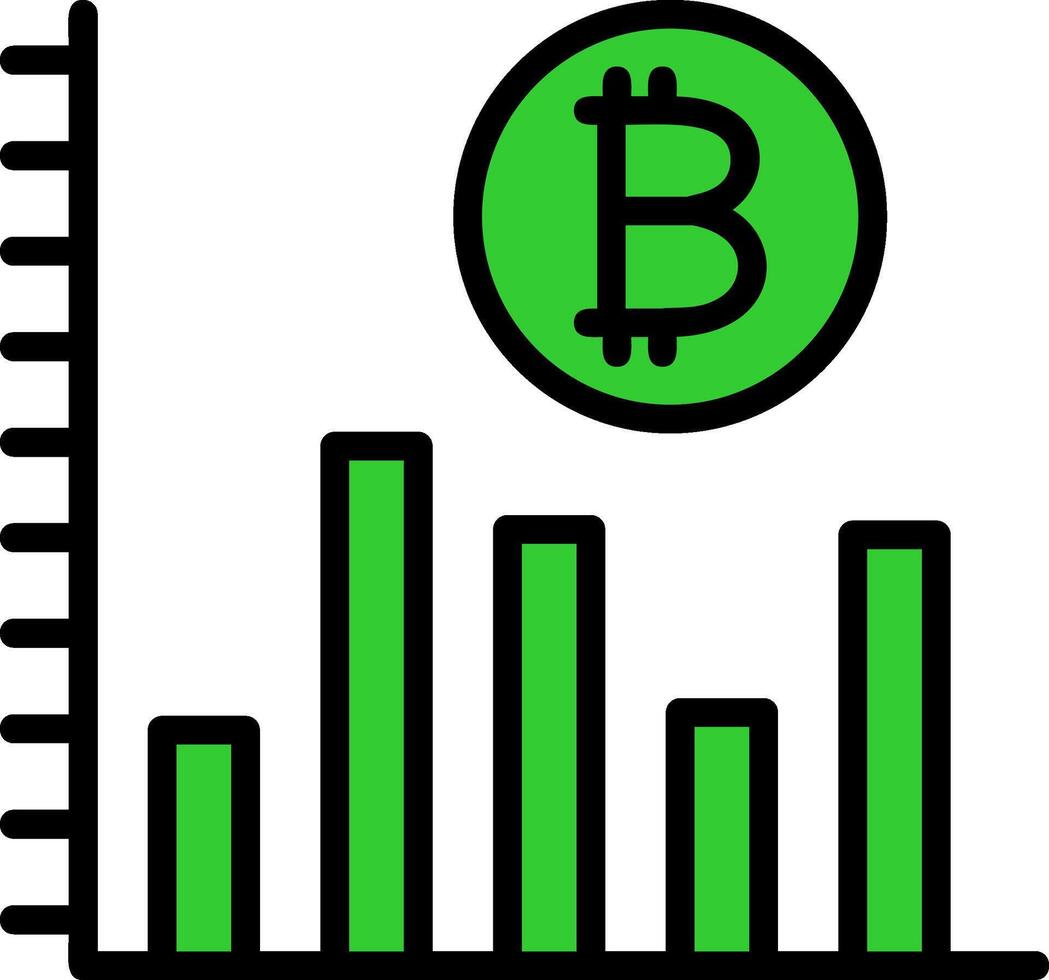Profit Growth Green Filly Icon vector