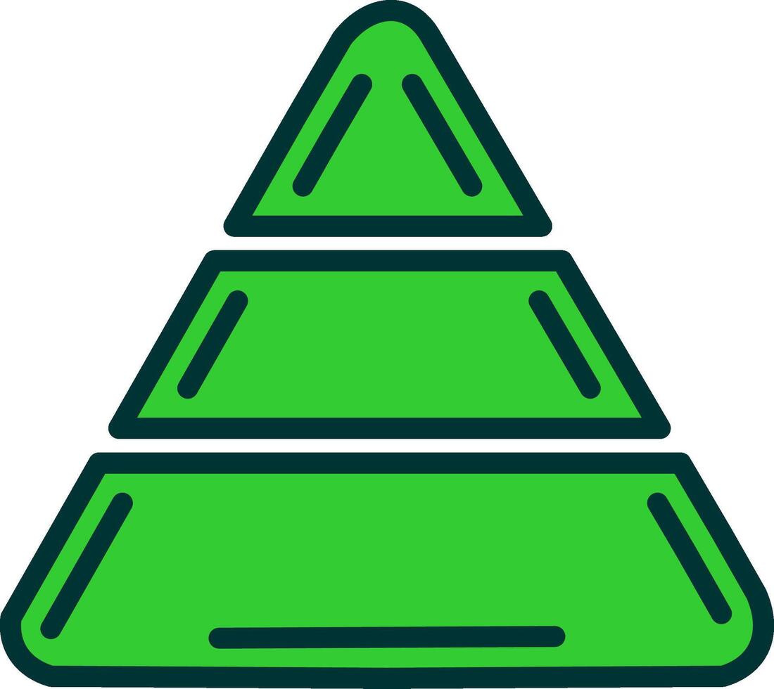 Pyramid Green Filly Icon vector