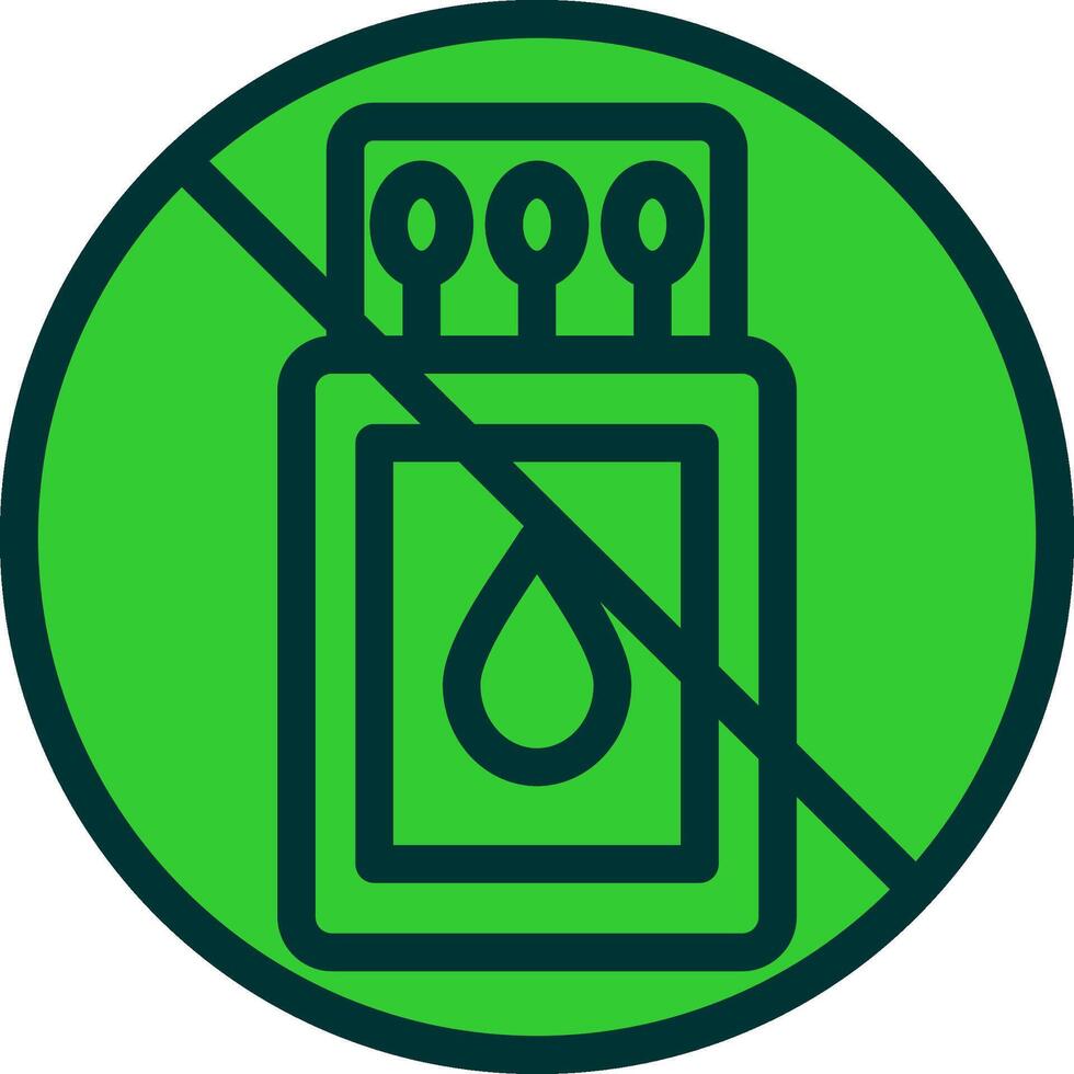 No Fire Green Filly Icon vector