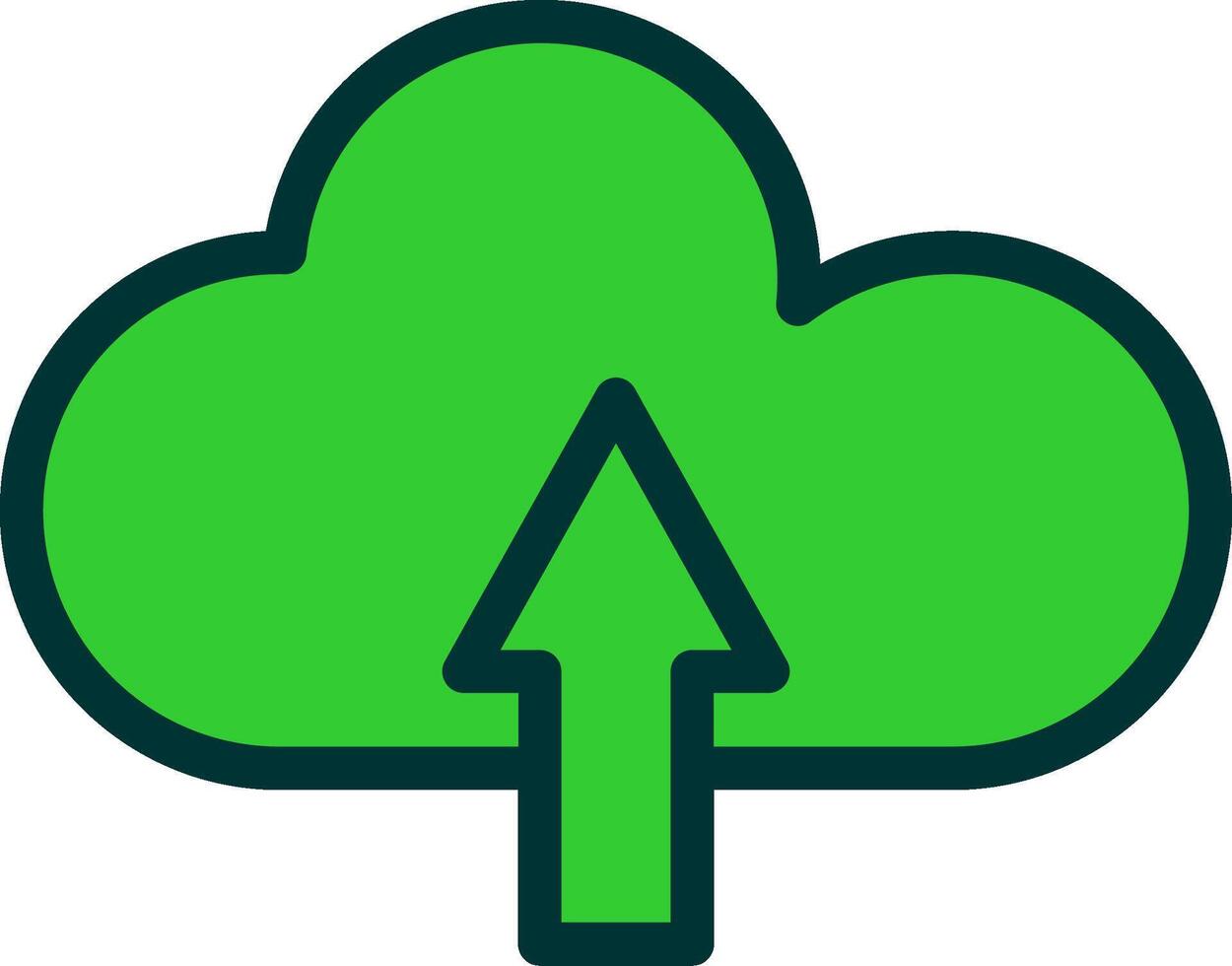 Upload Green Filly Icon vector