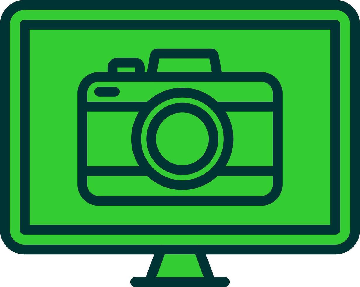 Camera Green Filly Icon vector