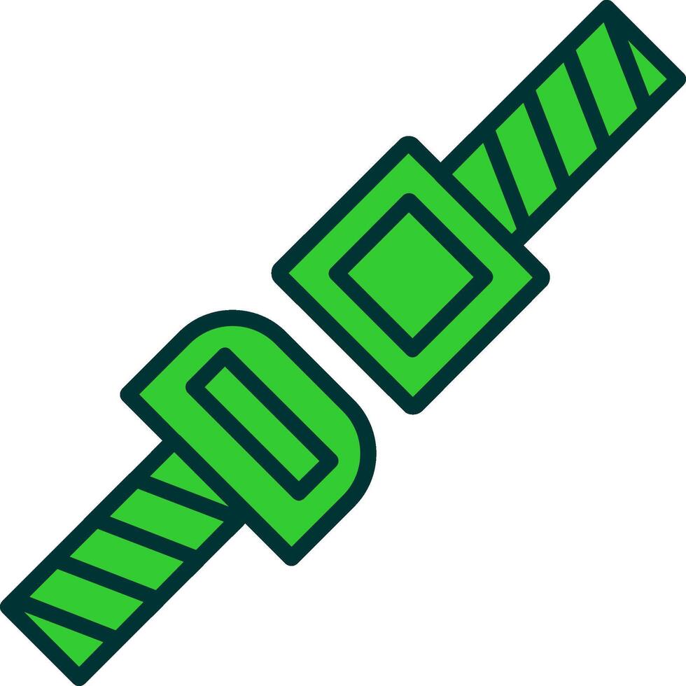 Seat Belt Green Filly Icon vector