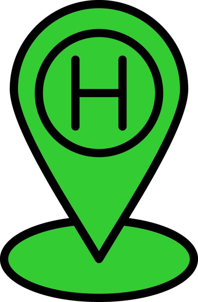 Location Green Filly Icon vector