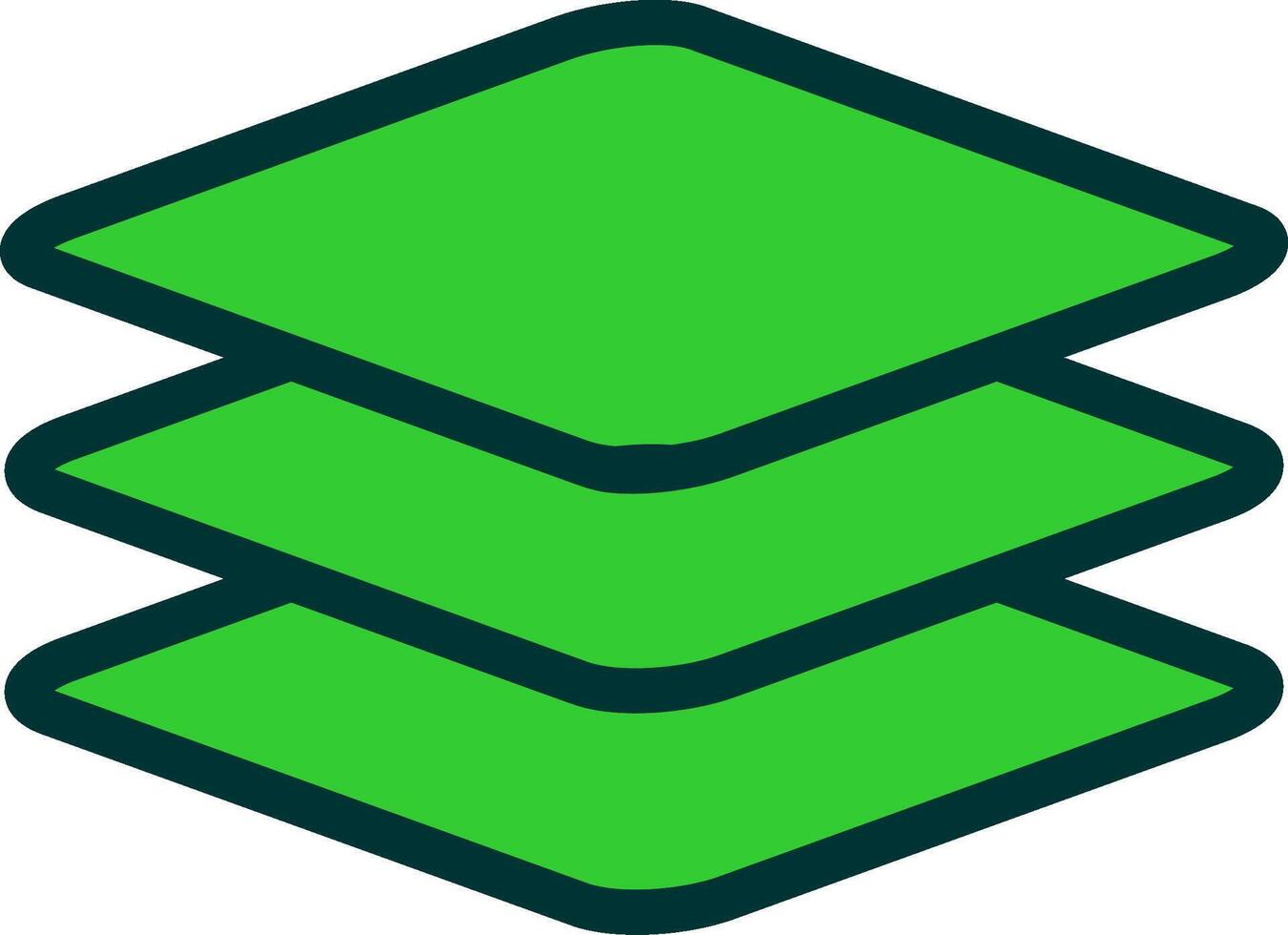 Layers Green Filly Icon vector