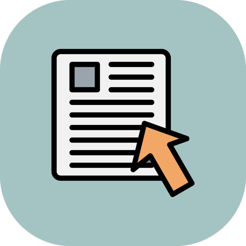 Online Line Filled Curve Icon vector