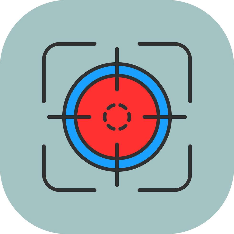 Focus Line Filled Curve Icon vector