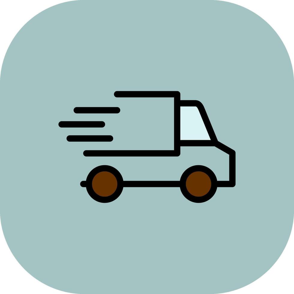 Delivery Line Filled Curve Icon vector
