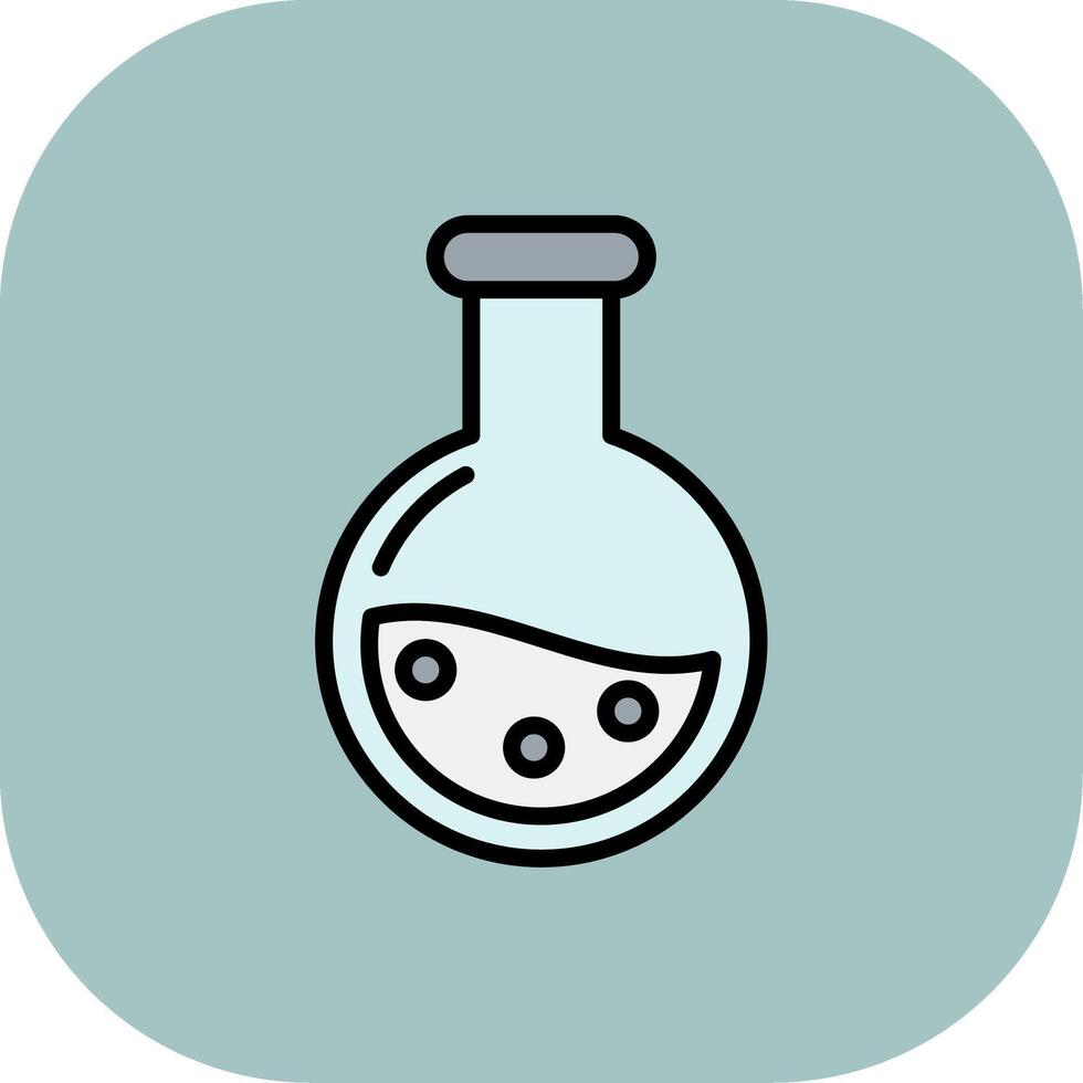 Flask Line Filled Curve Icon vector