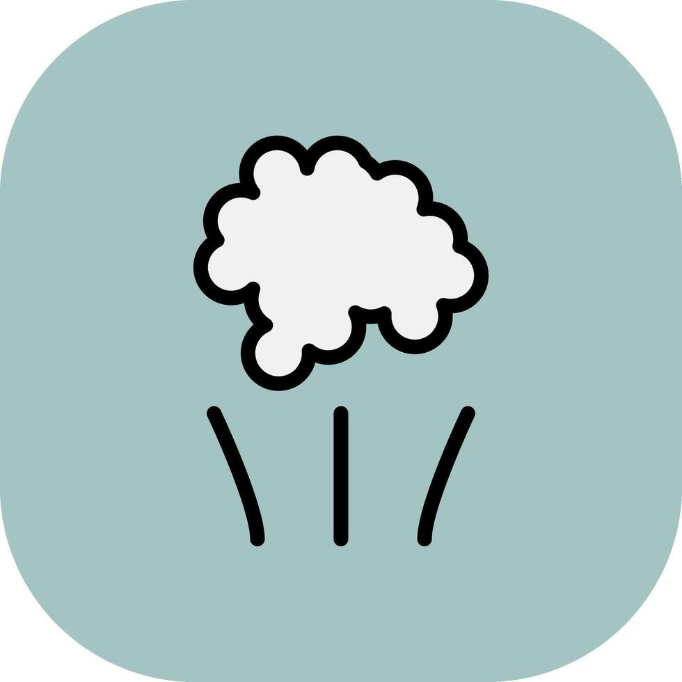 Smoke Line Filled Curve Icon vector