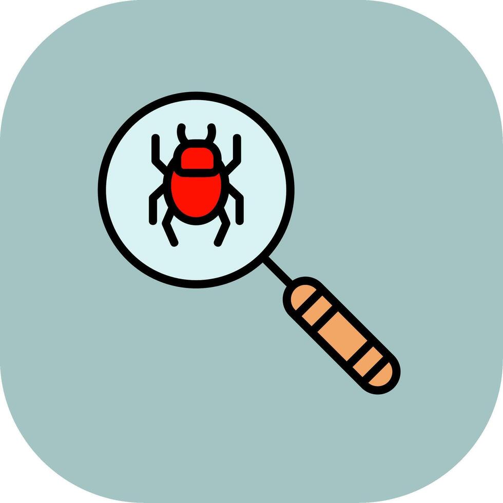 Detection Line Filled Curve Icon vector