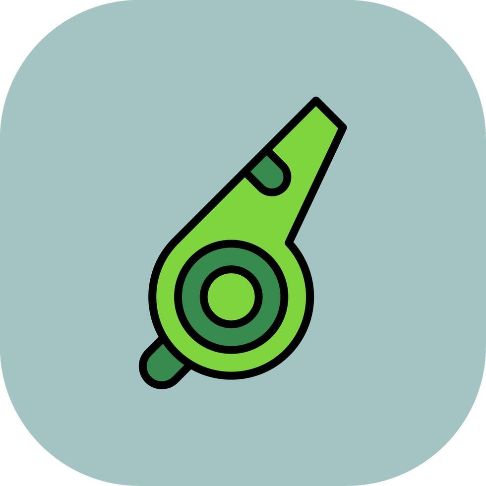 Whistle Line Filled Curve Icon vector
