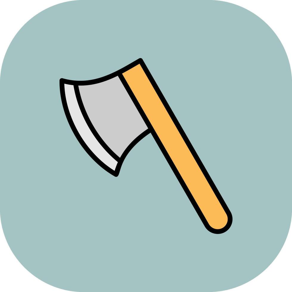 Axe Line Filled Curve Icon vector