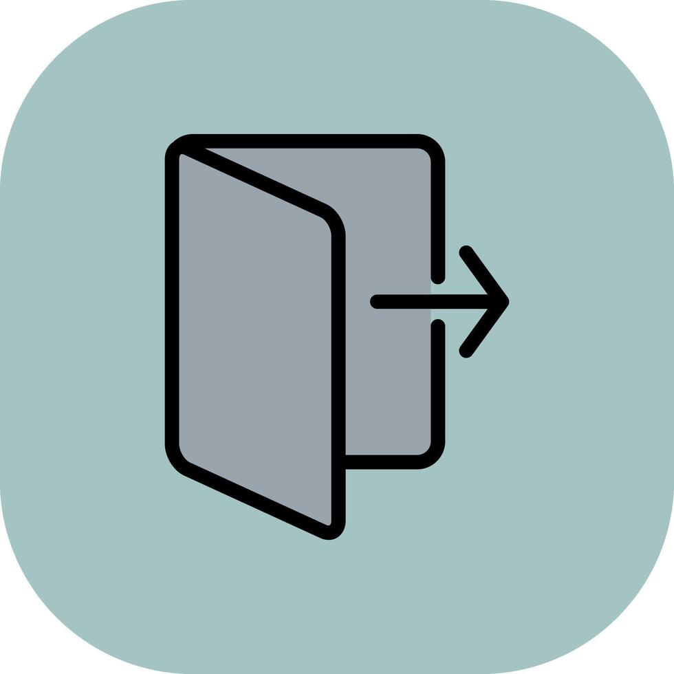 Do Not Go Out Line Filled Curve Icon vector
