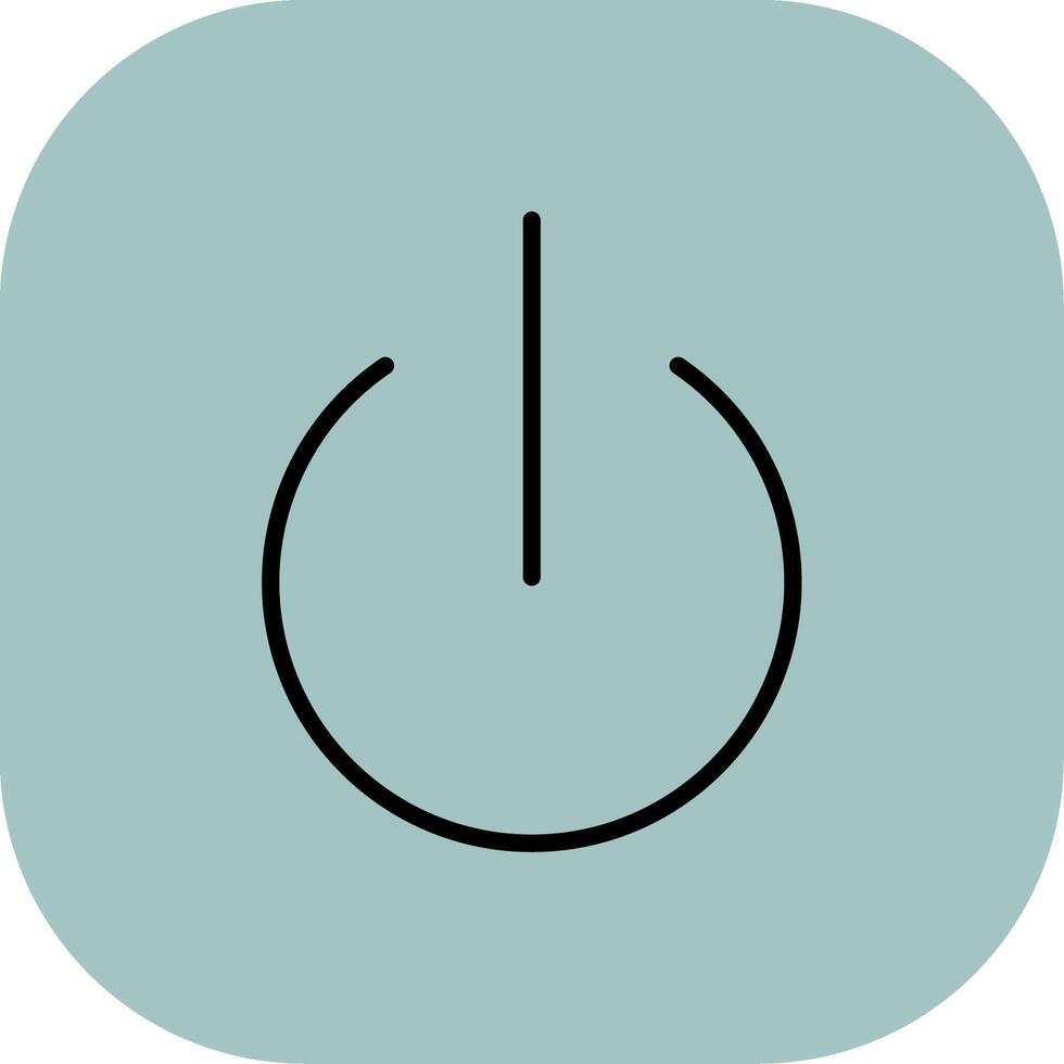Turn On Line Filled Curve Icon vector