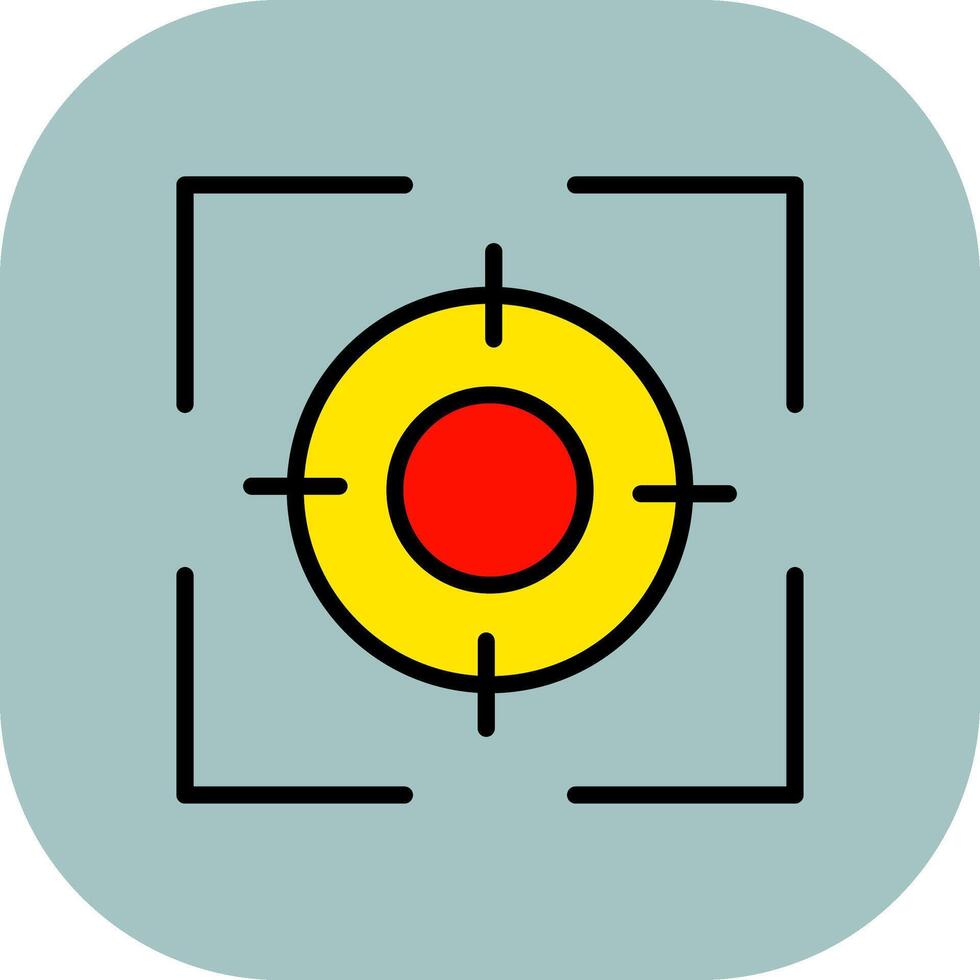 Focus Line Filled Curve Icon vector