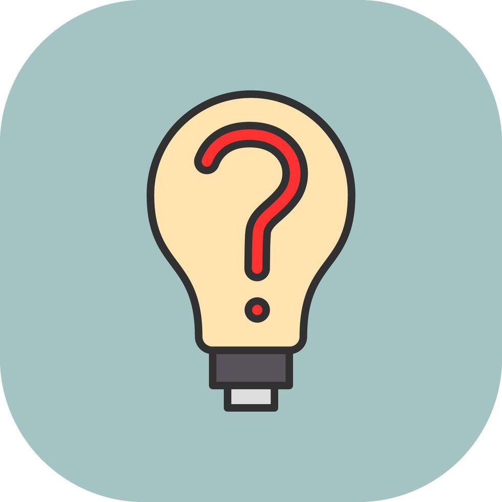 Decision Making Line Filled Curve Icon vector
