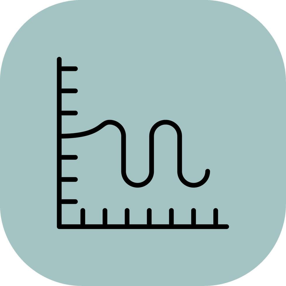 Chart Line Filled Curve Icon vector