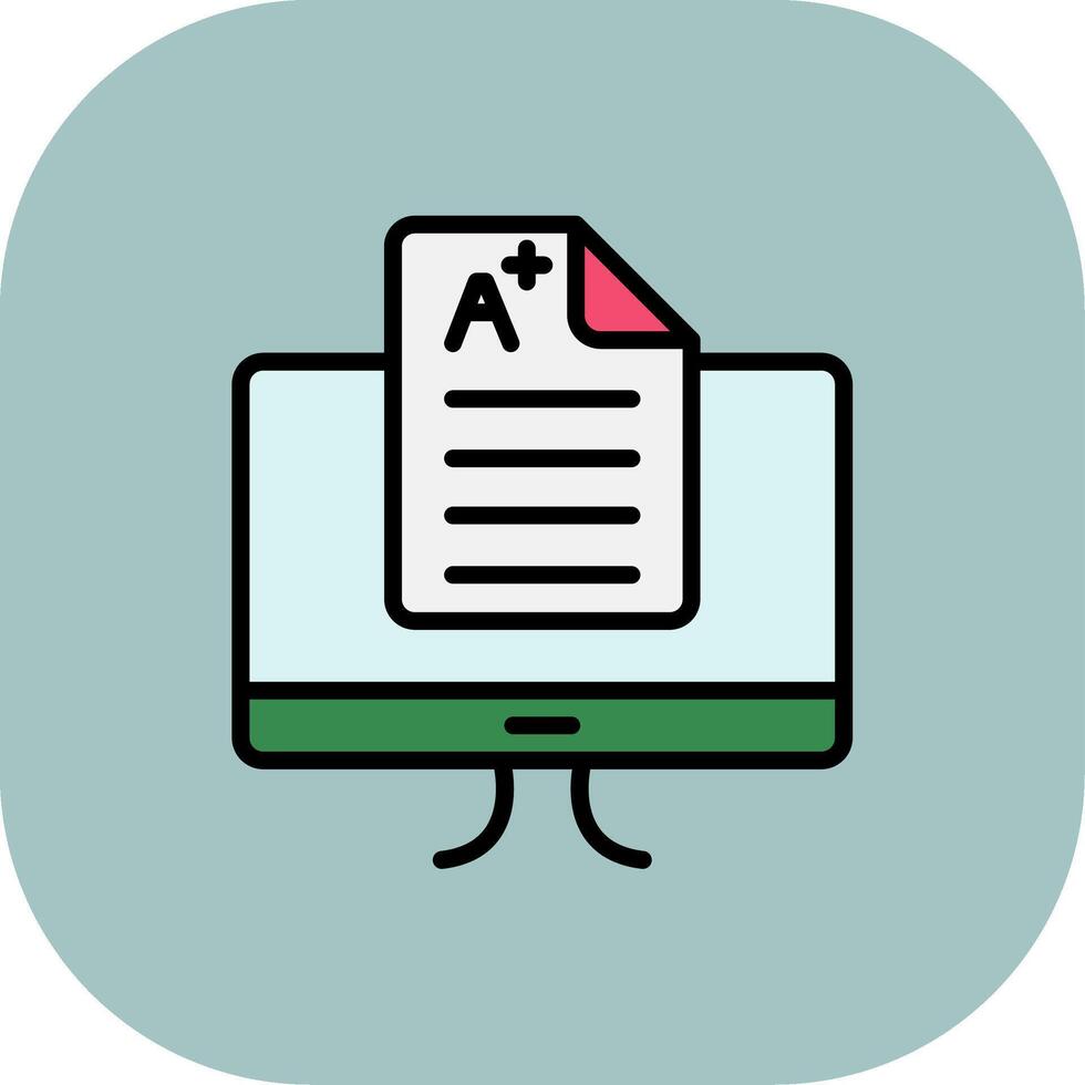 Score Line Filled Curve Icon vector