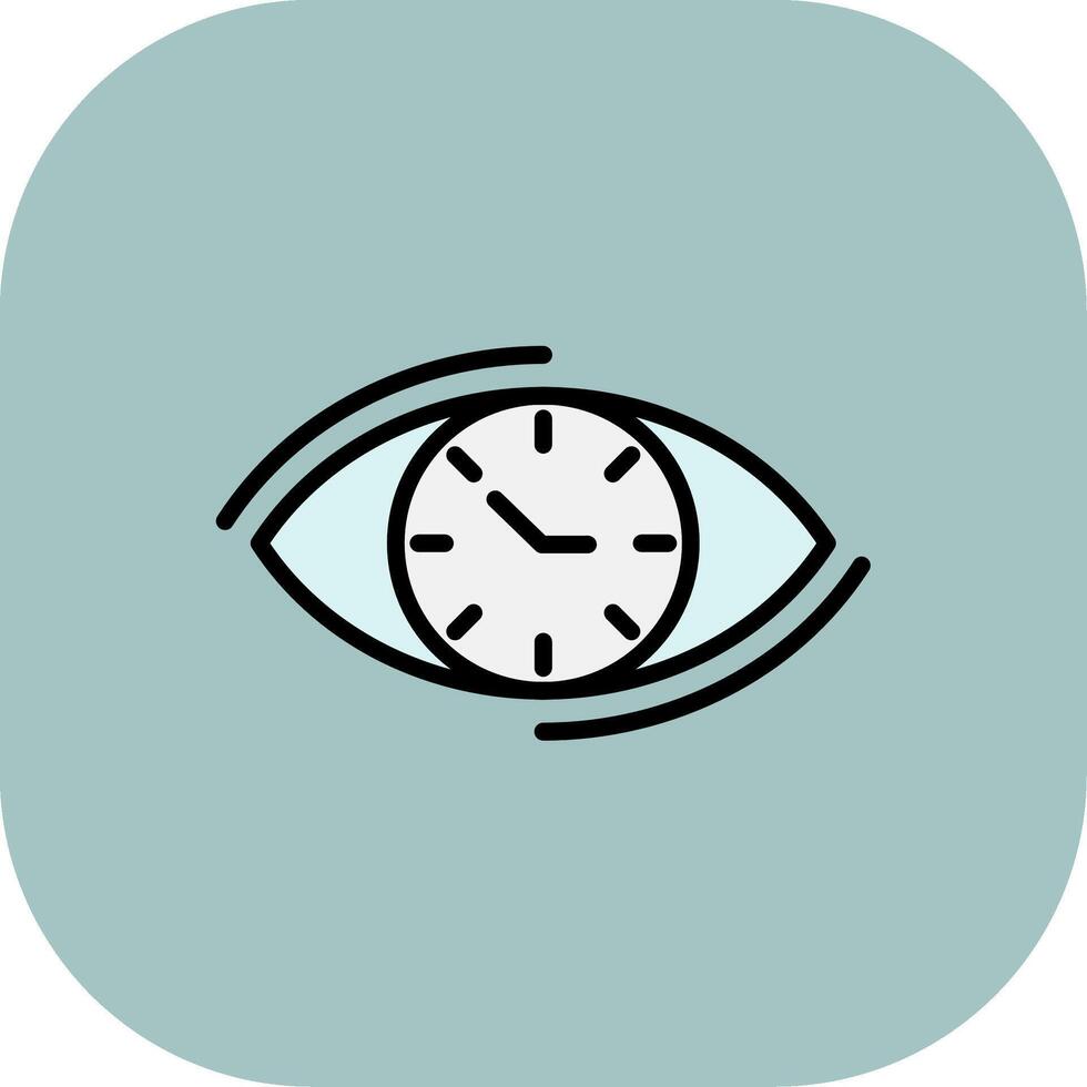 Visionary Line Filled Curve Icon vector