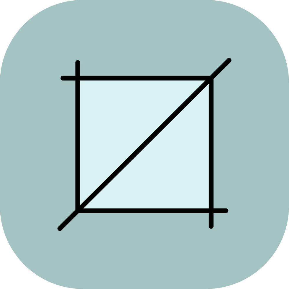 Crop Line Filled Curve Icon vector