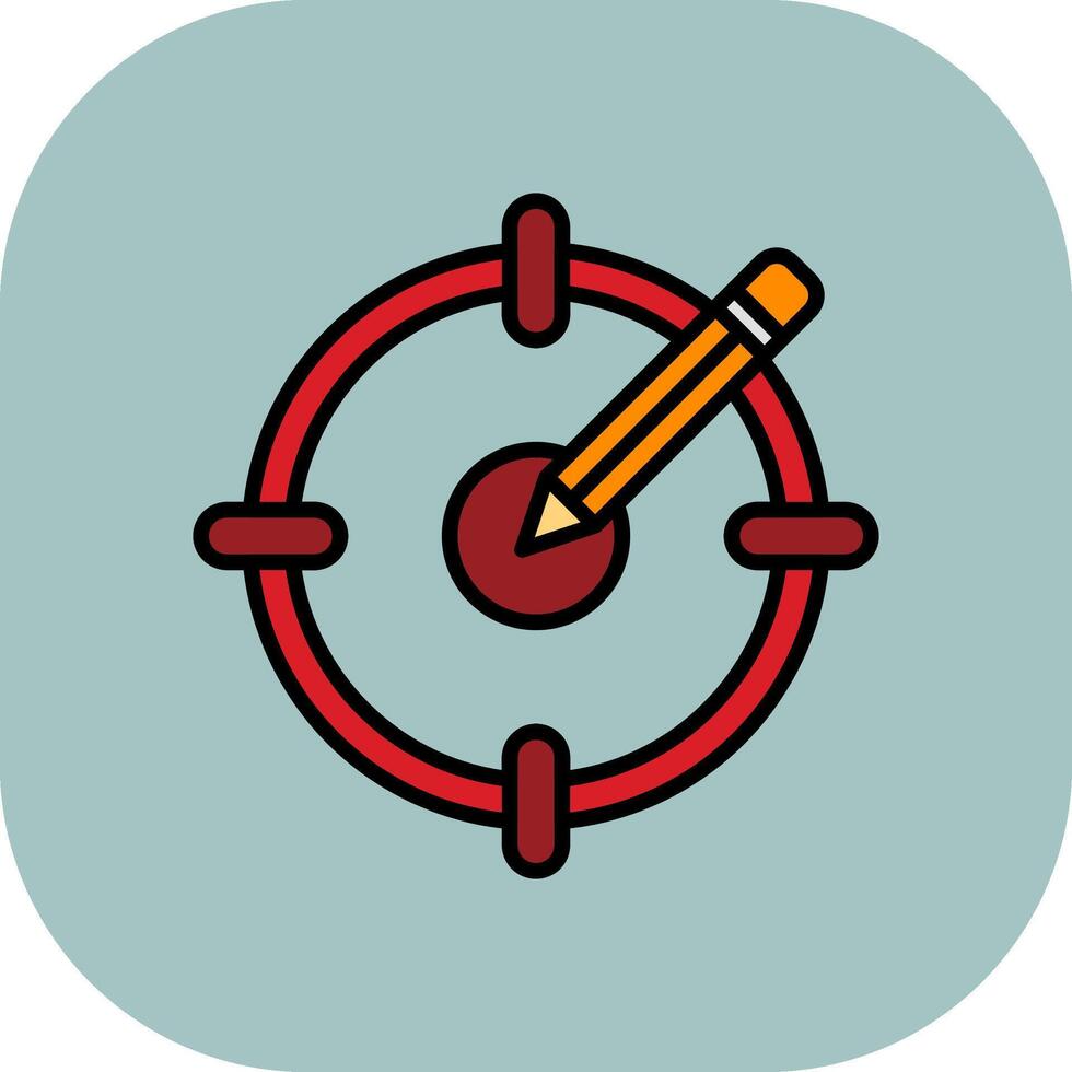 Target Audience Line Filled Curve Icon vector