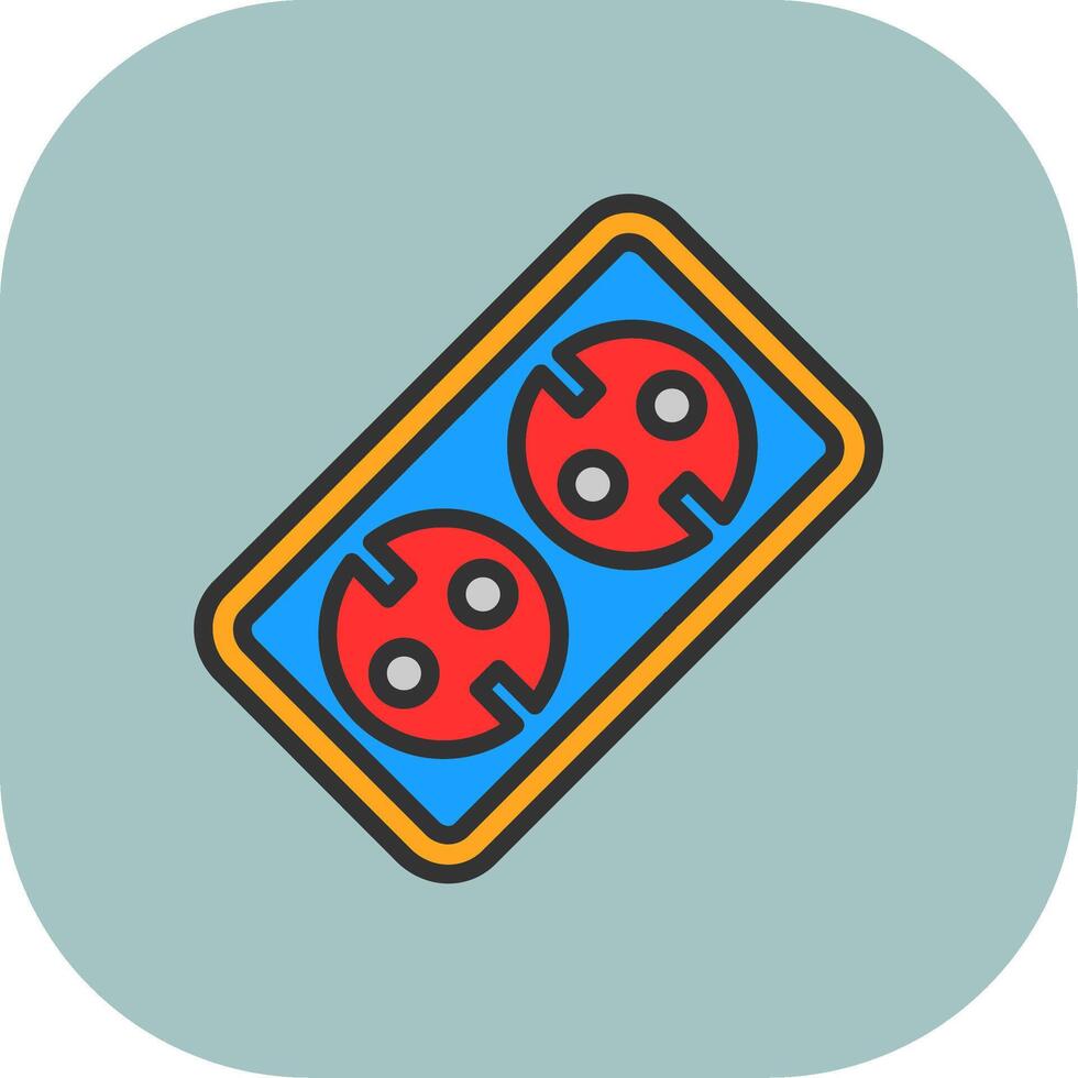Socket Line Filled Curve Icon vector