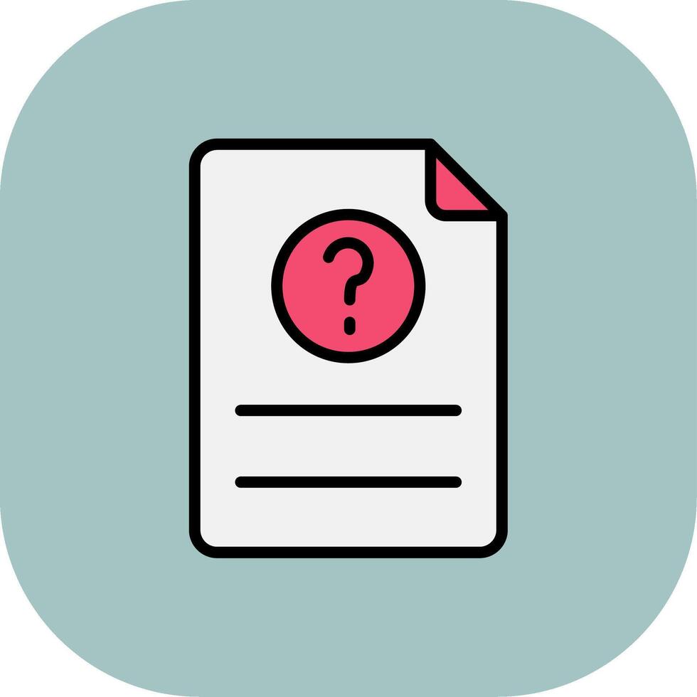 Ask Line Filled Curve Icon vector