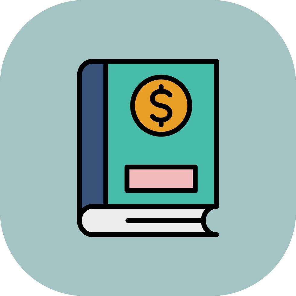 finance Line Filled Curve Icon vector