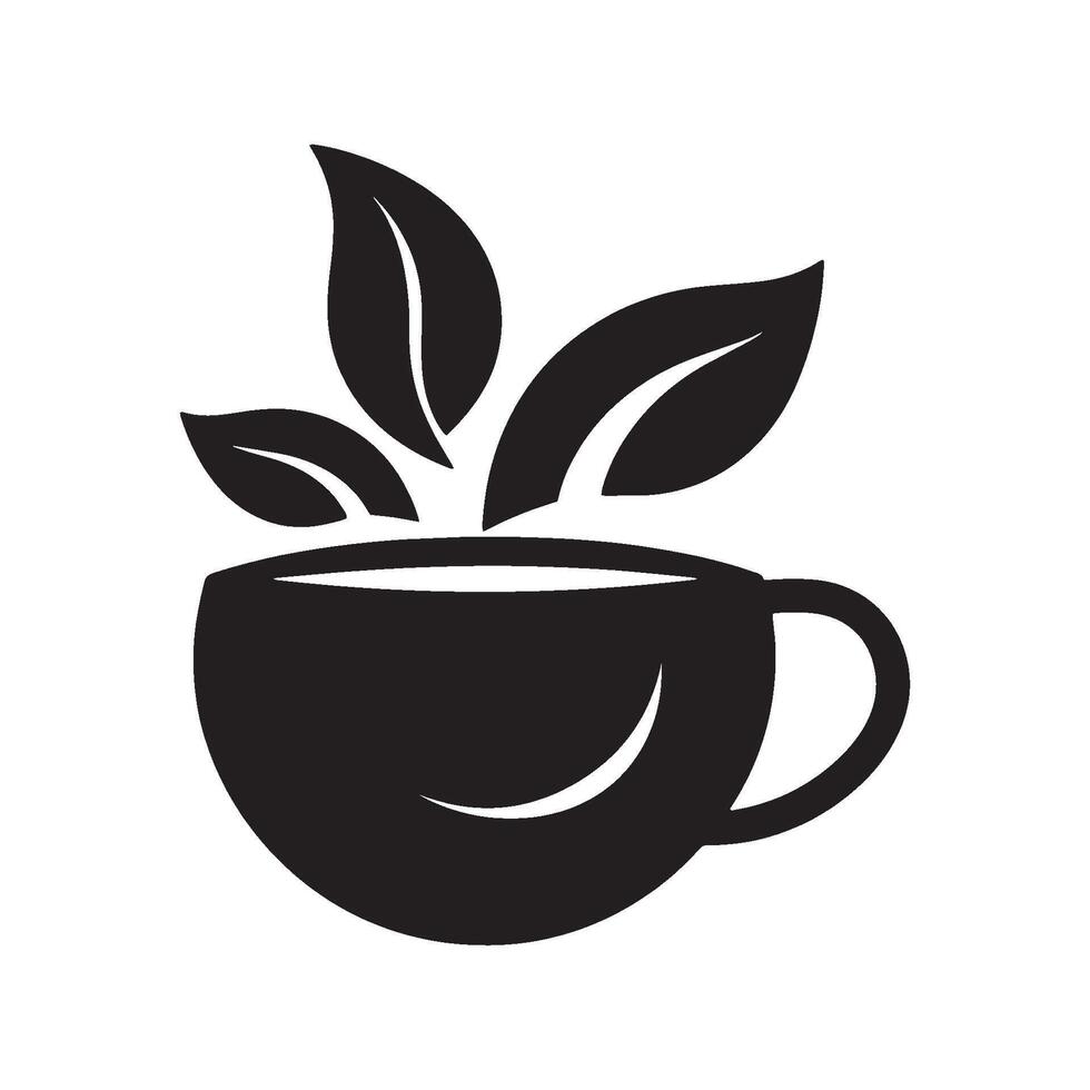Stylized Coffee Cup Icon for Logo Design vector