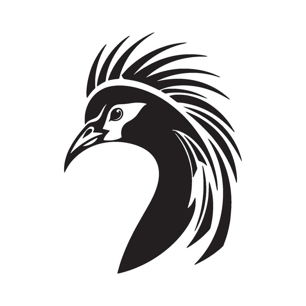 Stylish Peafowl Illustration Isolated on White Background for Graphics vector