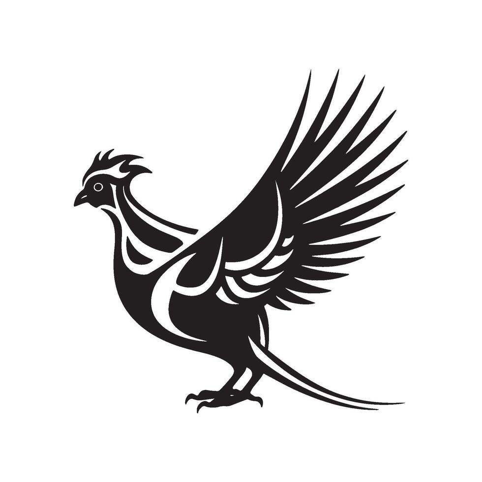 Graphic illustration of Pheasant bird vector