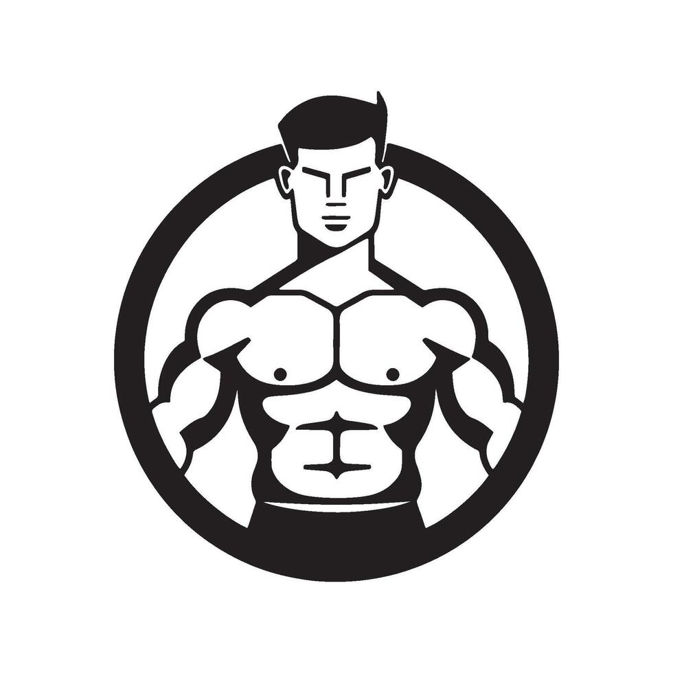 Modern illustration Graphic of gym men icon for logo vector