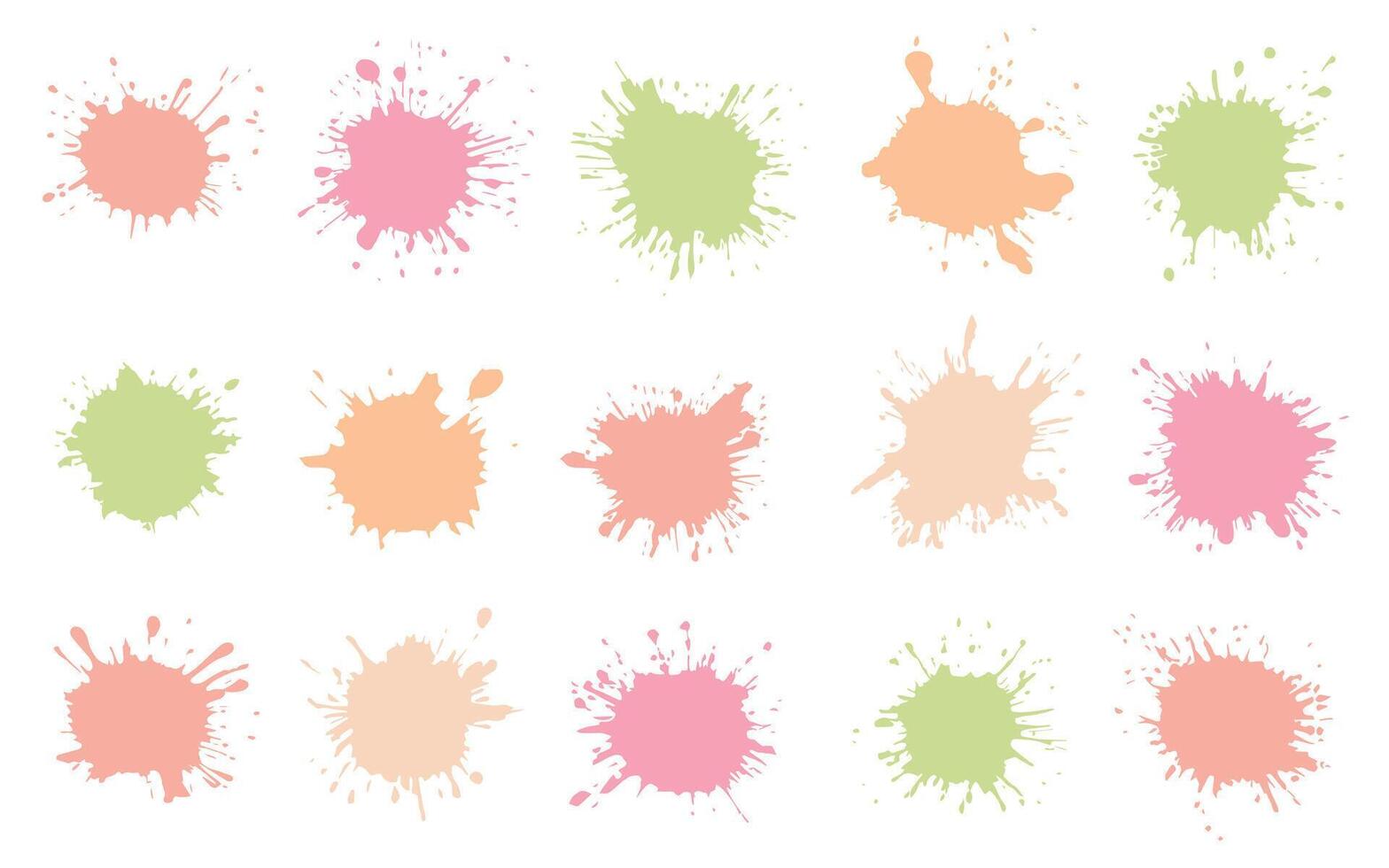 Set of colorful splashes. Bright colorful spots, trendy modern set of design elements. paint splashes. vector
