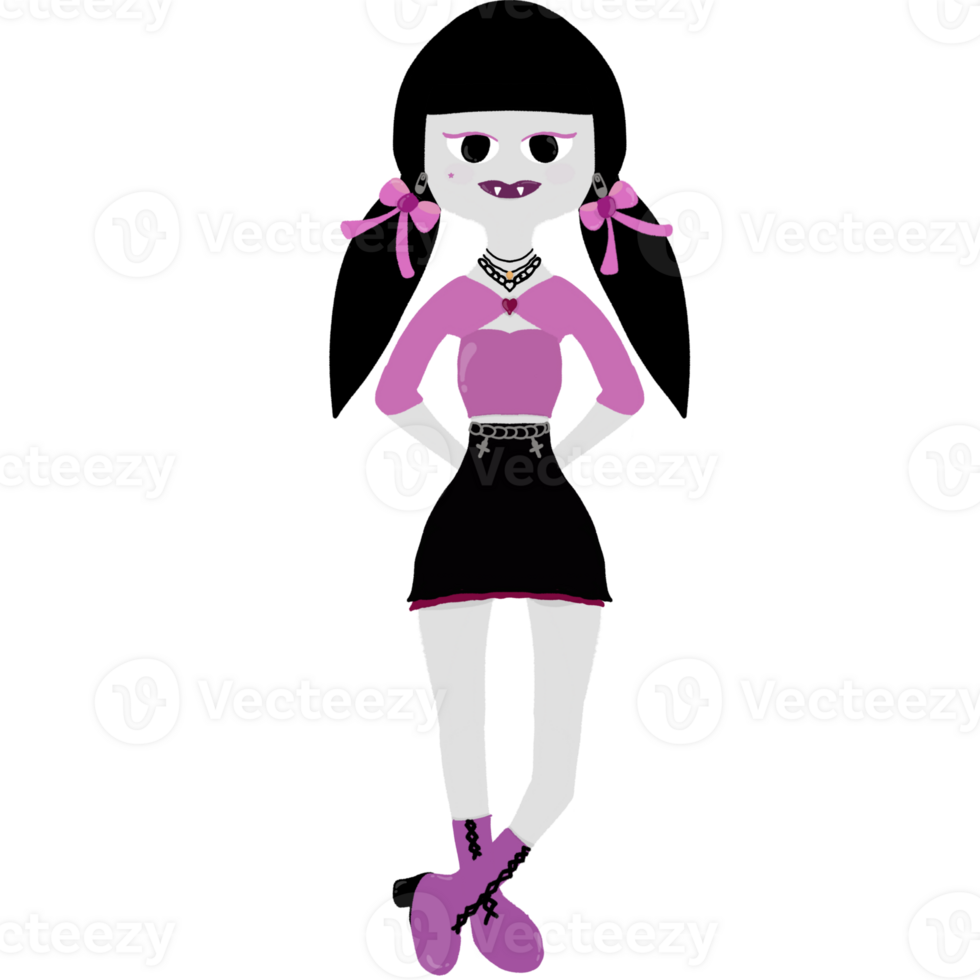 monte Vampire Pink hair sucks png