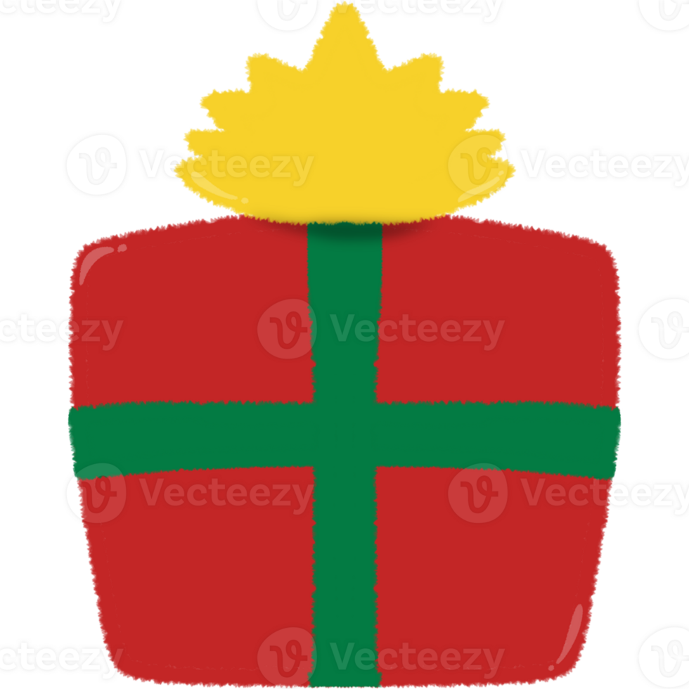 Christmas Gift Box in Winter png
