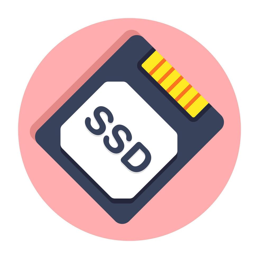 A trendy design icon of SSD card vector