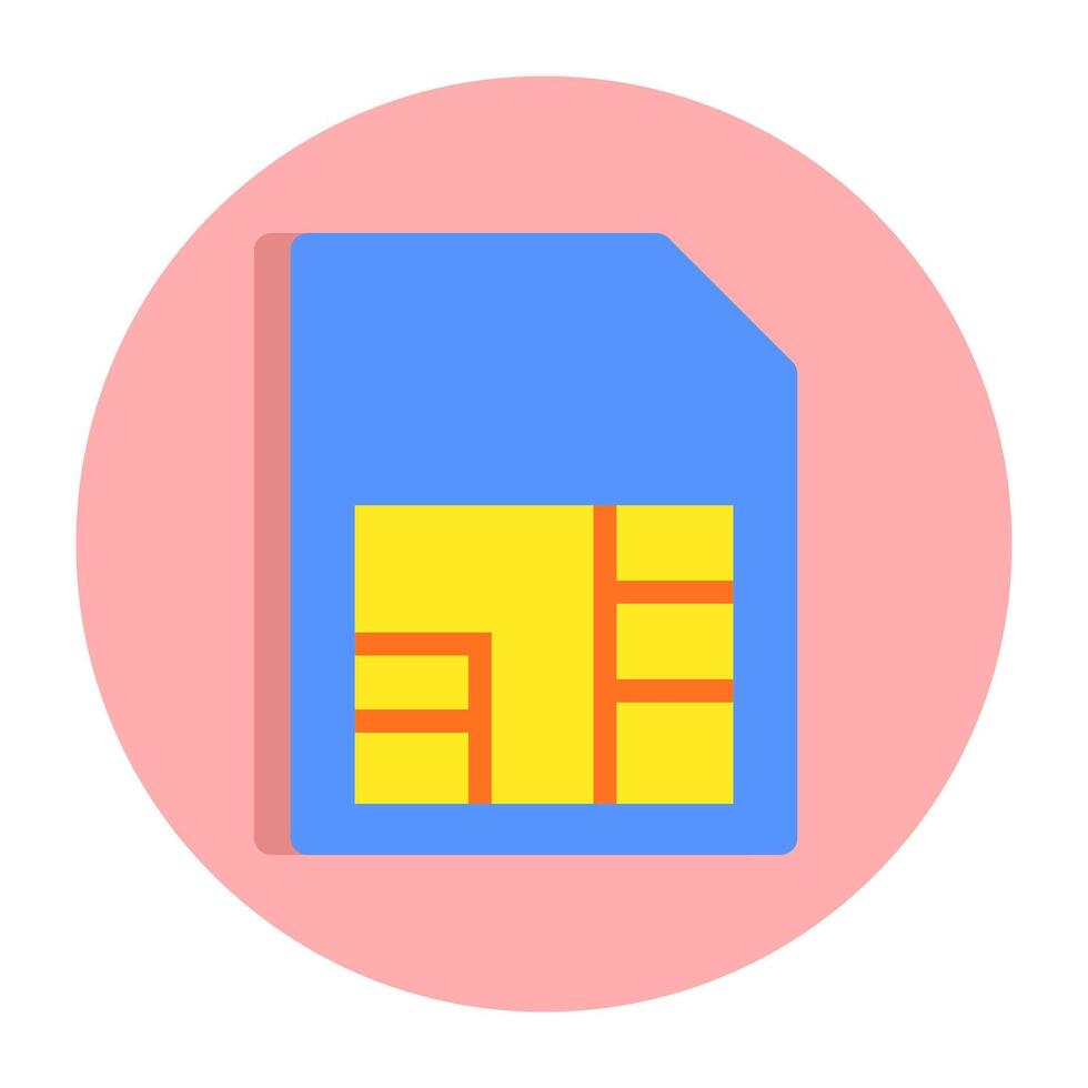 A creative design icon of mobile sim vector