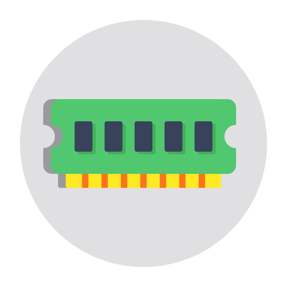 A colored design icon of ram vector