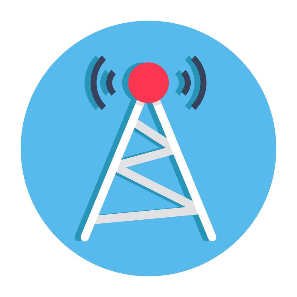 A trendy design icon of network tower vector