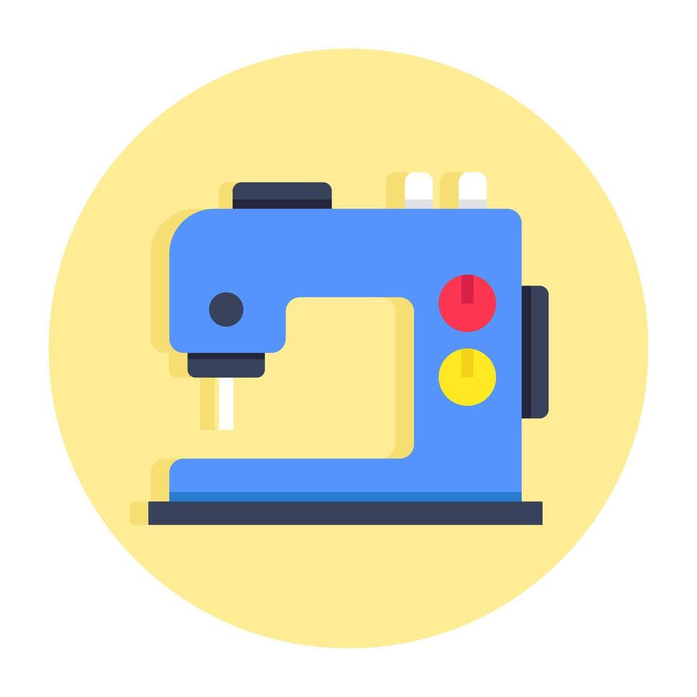 A colored design icon of sewing machine vector
