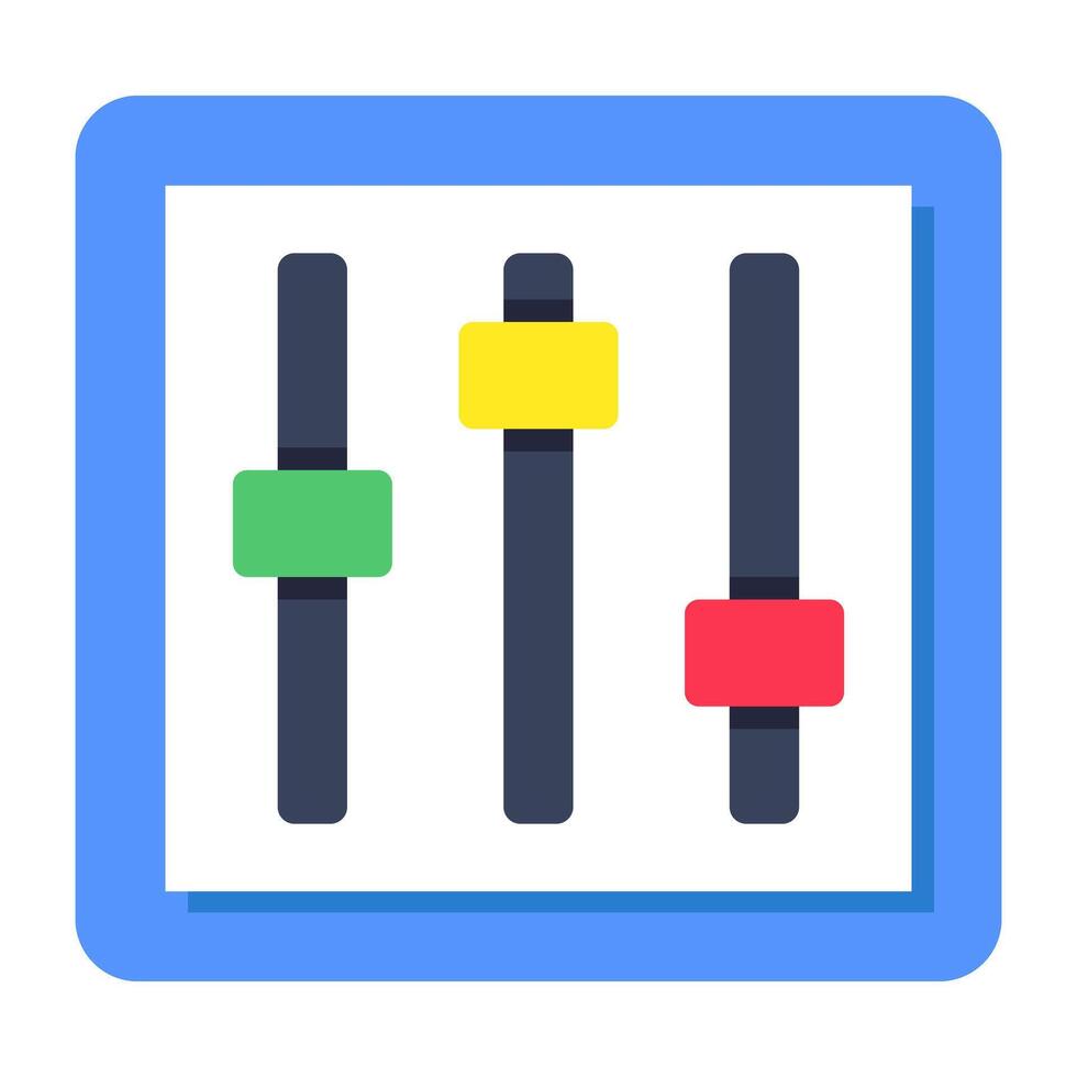 A flat design icon of boxplot vector