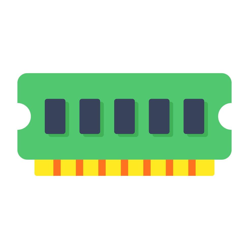 A colored design icon of ram vector