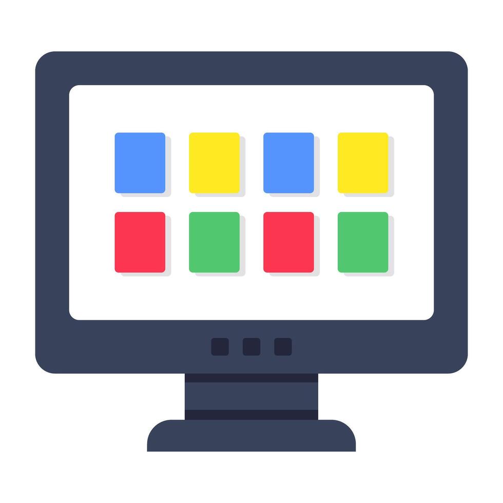 A trendy design icon of monitor vector