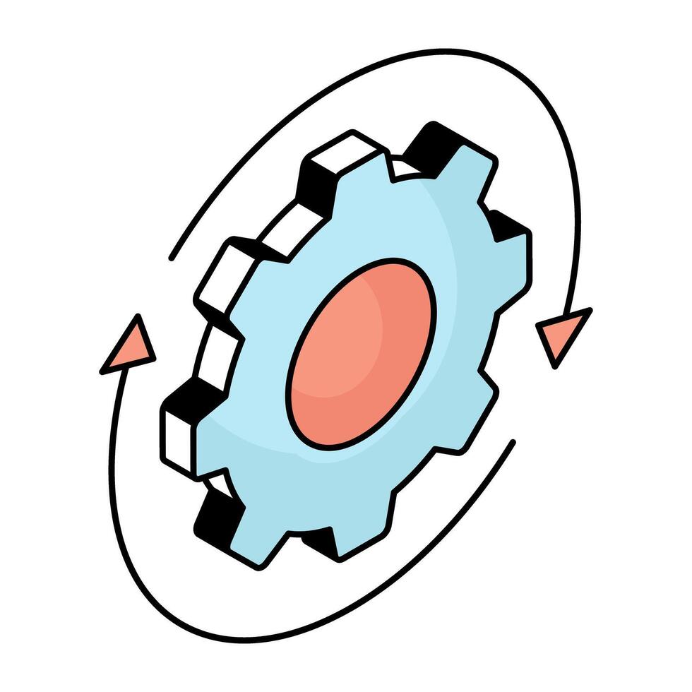 Creative design icon of setting update vector