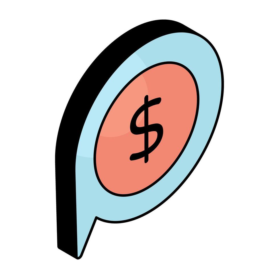 A trendy design icon of money message vector