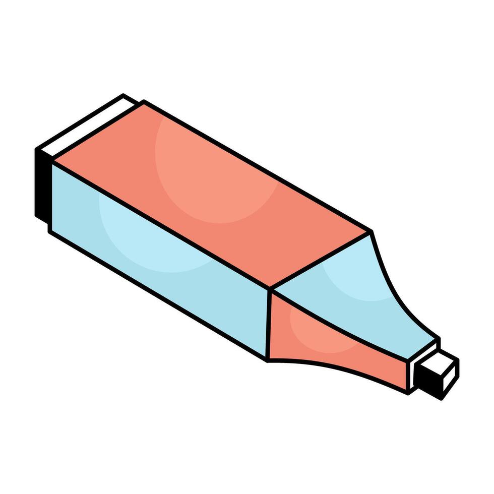 Creative design icon of highlighter vector